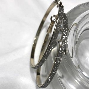 Fashion sparkly hoops- never worn!